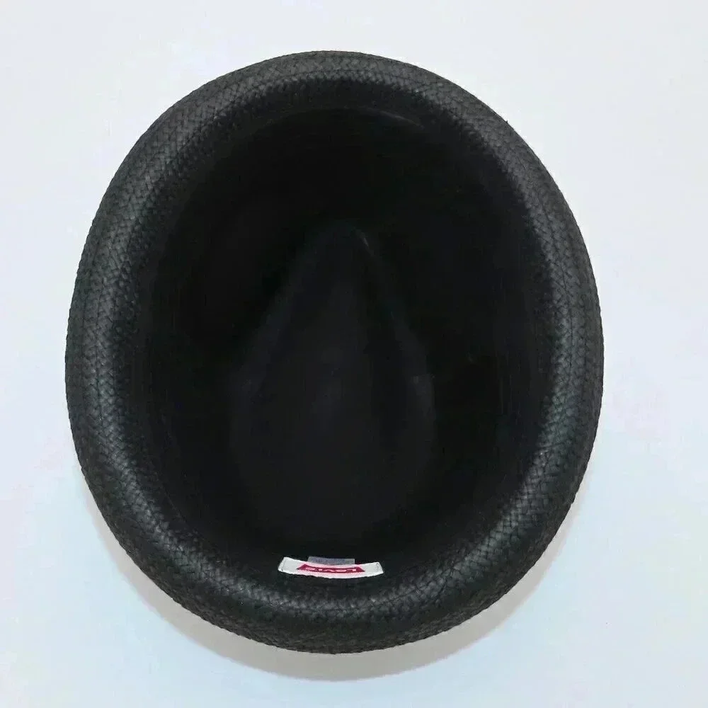 Levi's Men's Twill Band Fedora Hat Gray Woven Straw Paper S/M